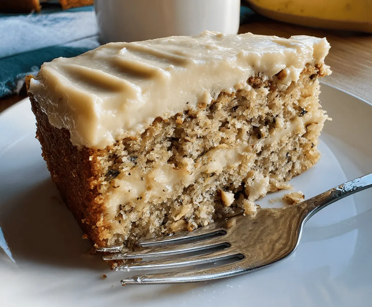 Moist Zucchini Banana Cake With Maple Frosting
