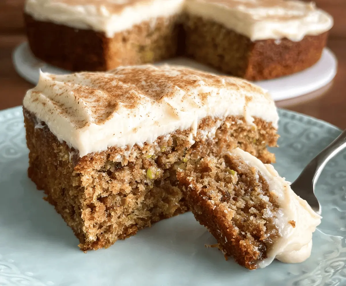 Moist Zucchini Cake With Cream Cheese Frosting