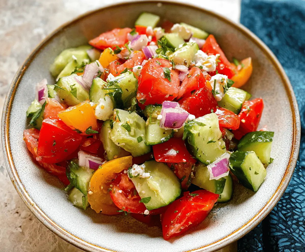 Fresh Tomato and Cucumber Salad Recipe