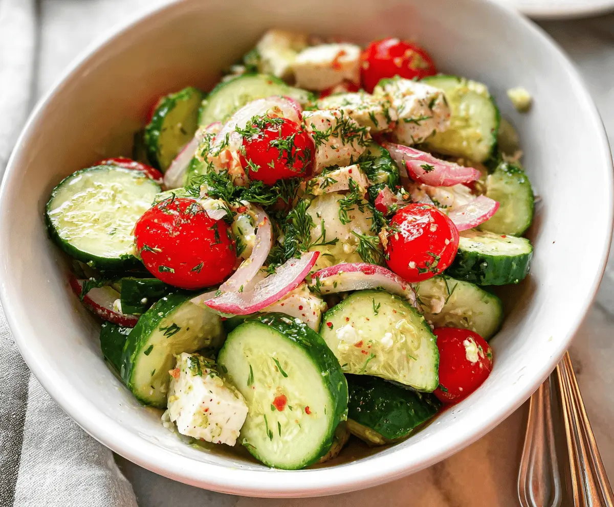 Fresh and Easy Greek Cucumber Salad Recipe