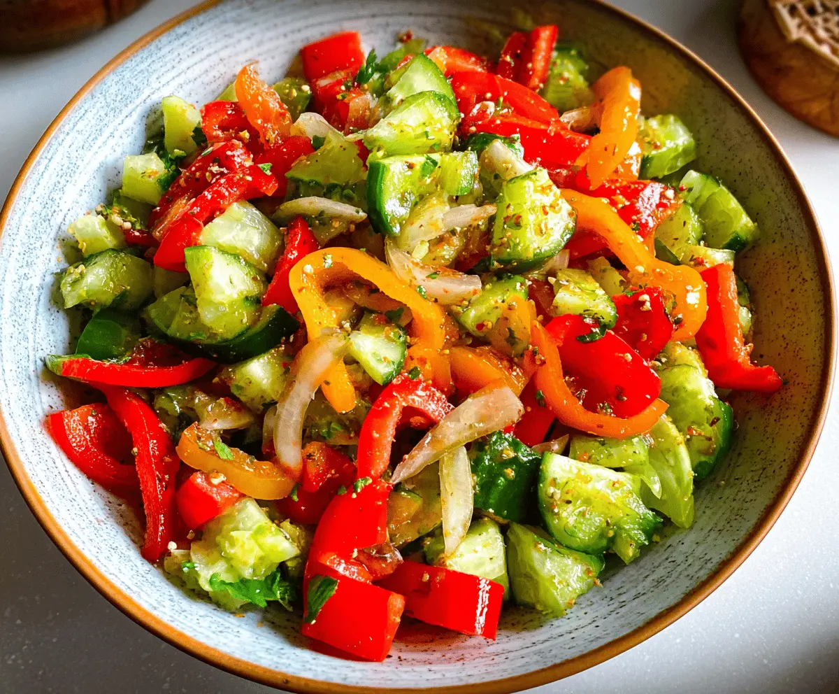 Fresh Cucumber and Sweet Pepper Salad Recipe