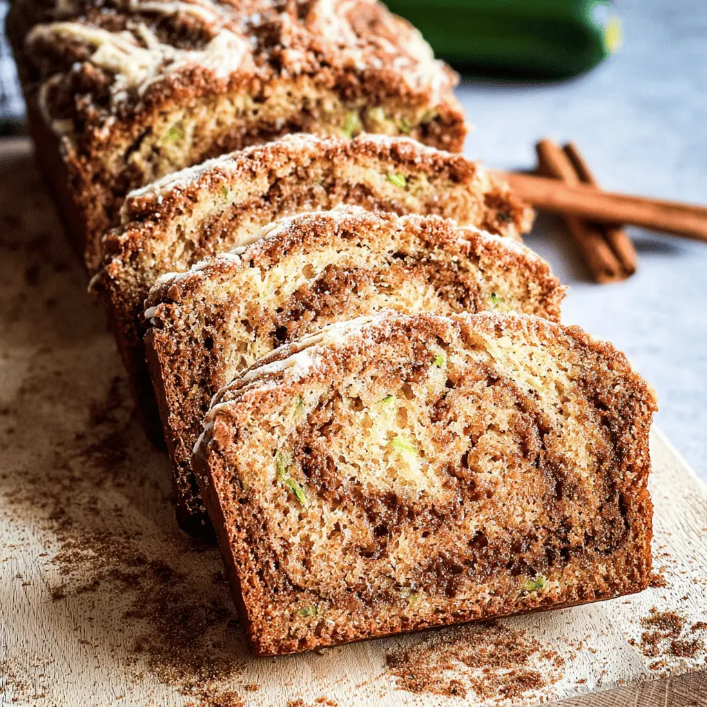 Moist Cinnamon Swirl Zucchini Bread Recipe