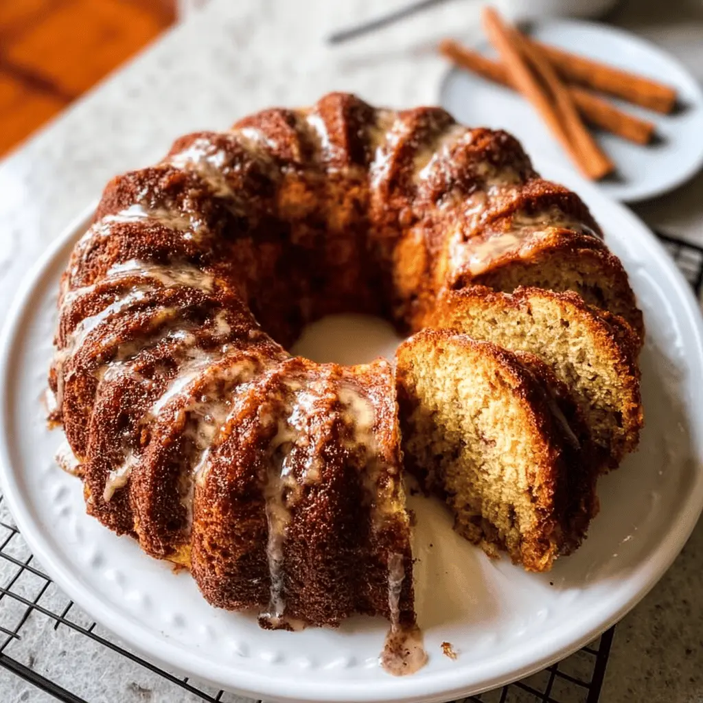 Moist Cinnamon Zucchini Bread in Bundt Pan