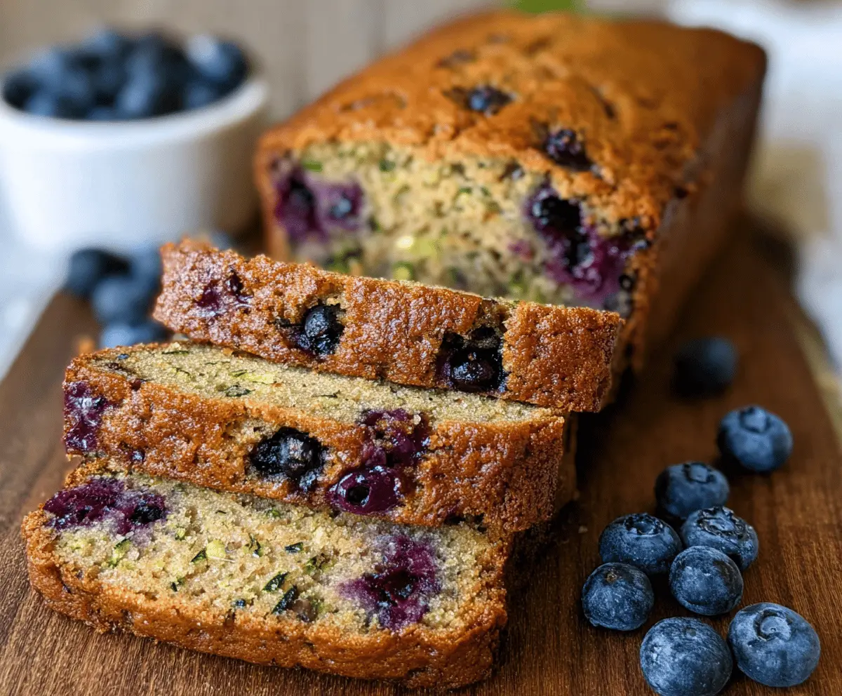 Moist Blueberry Zucchini Bread Recipe
