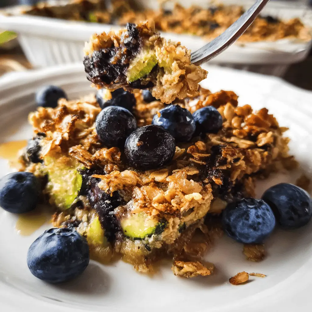 Healthy Zucchini Blueberry Baked Oatmeal Recipe