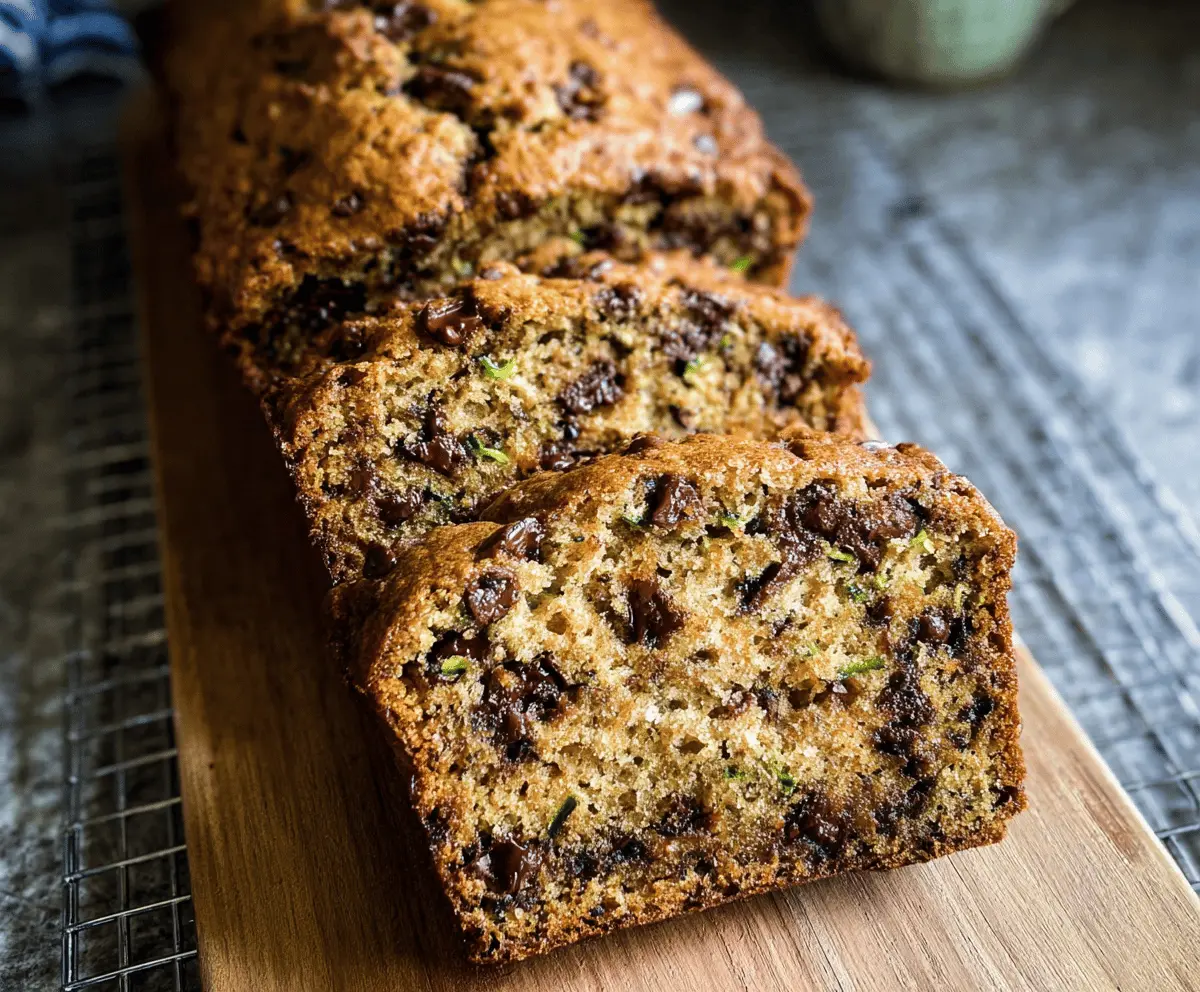 Moist Chocolate Chip Zucchini Bread Recipe