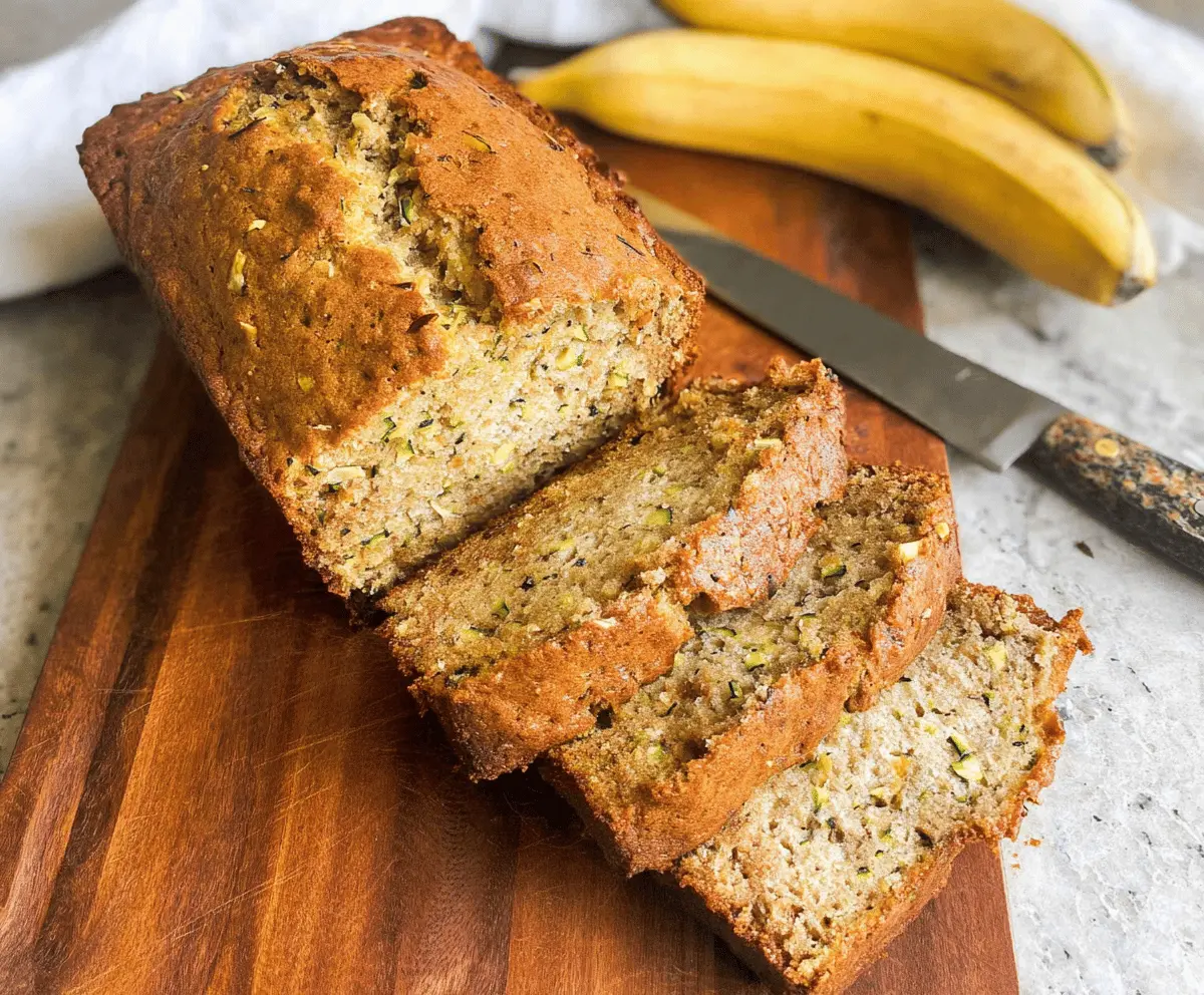 Moist Zucchini Banana Bread Recipe