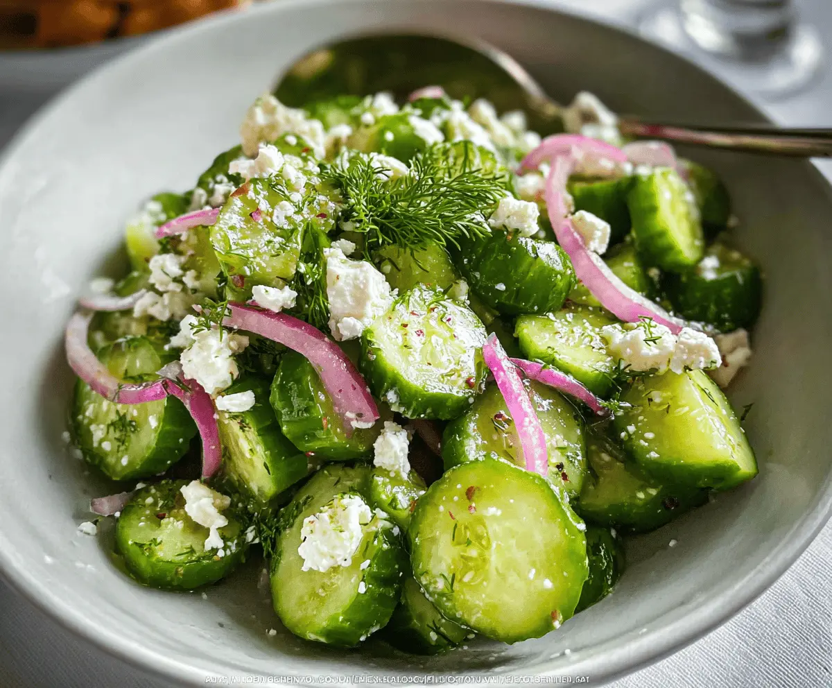 Refreshing Cucumber Feta Salad Recipe