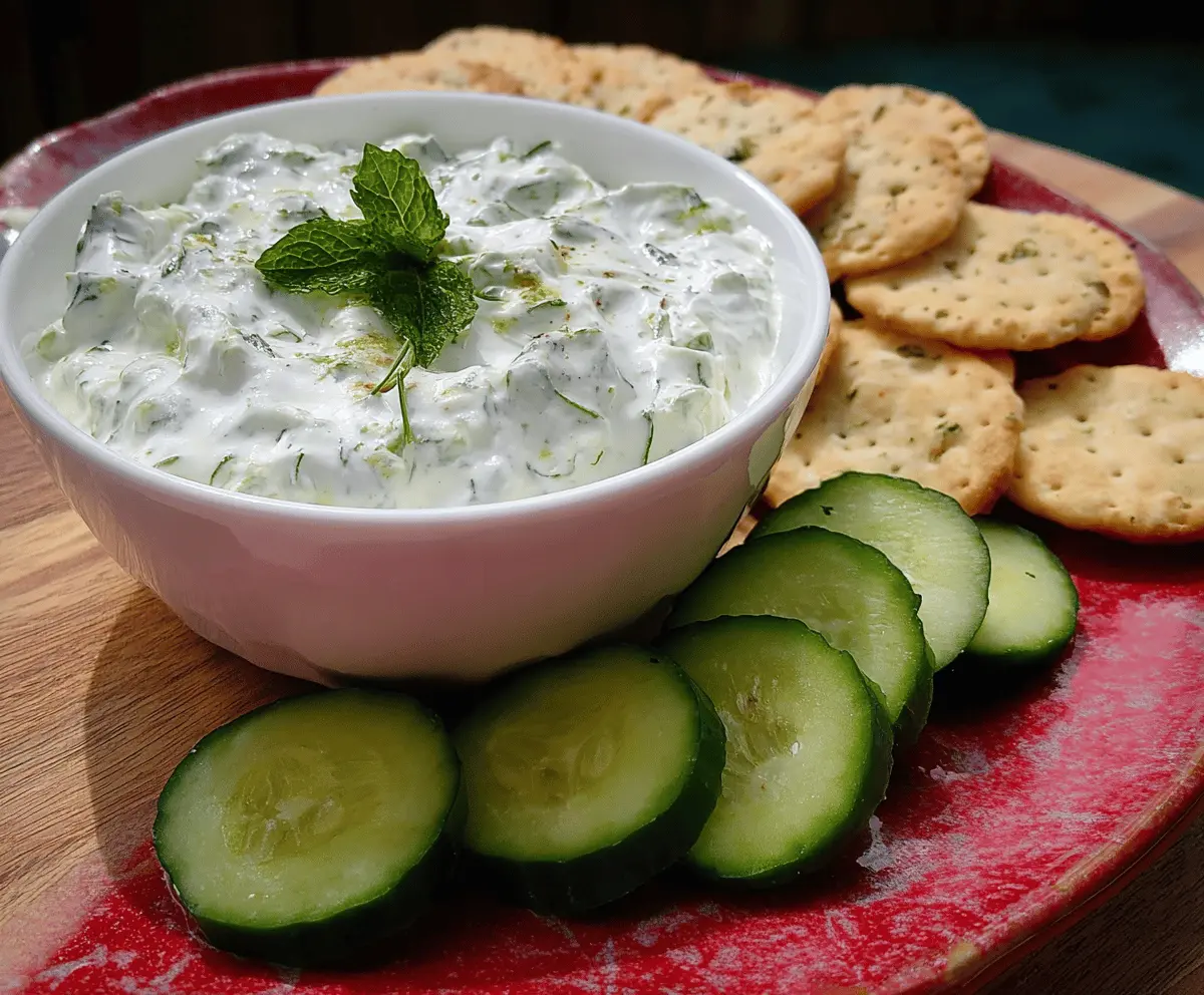 Fresh and Creamy Cucumber Dip Recipe