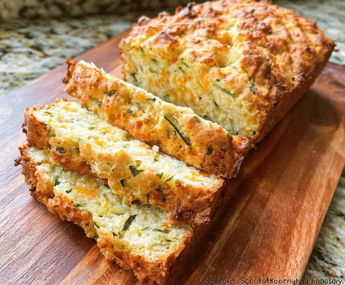 Easy Zucchini Cheddar Beer Bread with Herbs
