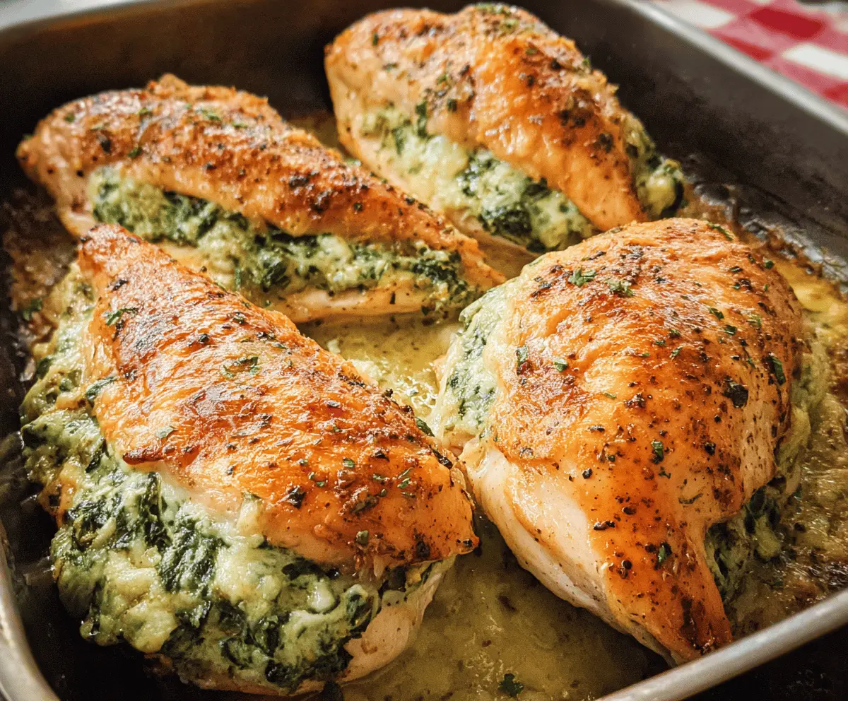 Easy Spinach Stuffed Chicken Breasts Recipe