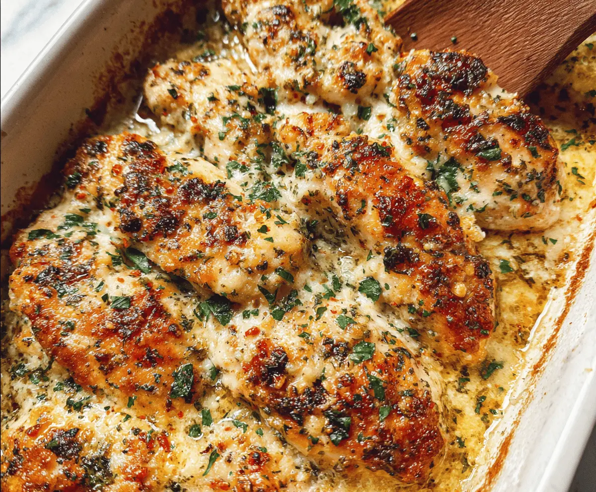 Easy Garlic Parmesan Chicken Bake Recipe