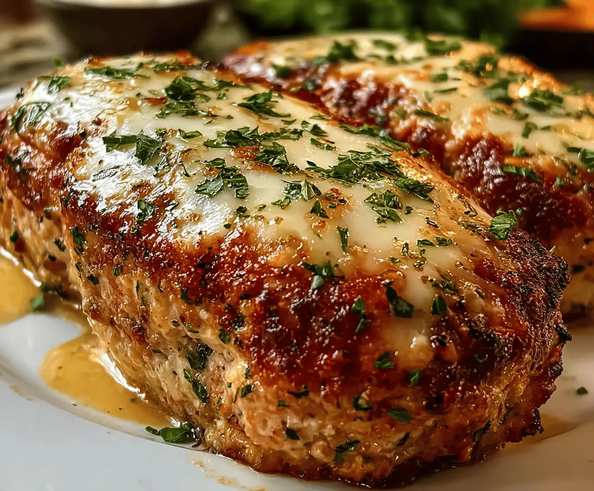 Creamy Garlic Parmesan Chicken Meatloaf Recipe