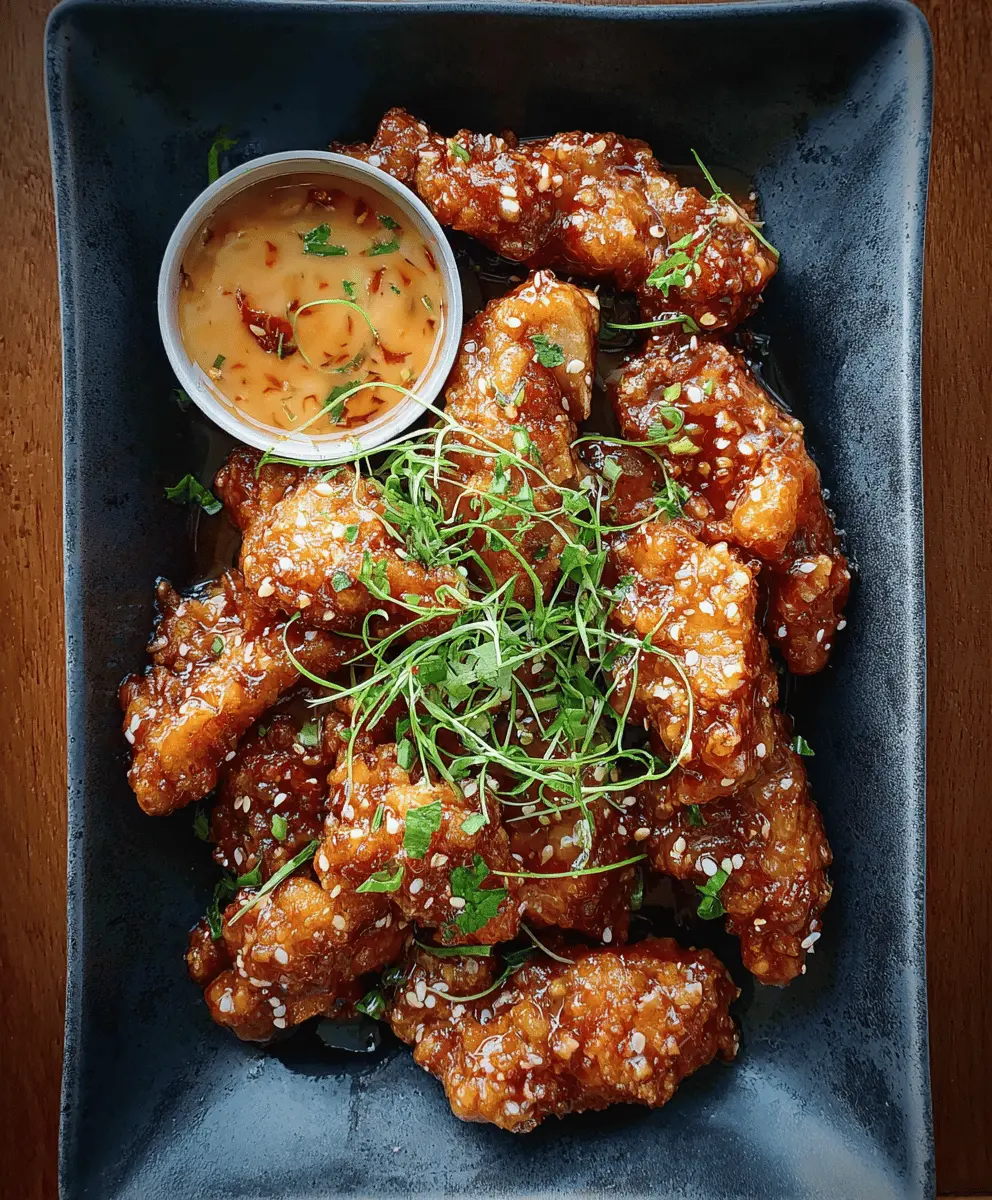 Crispy Bang Bang Chicken Recipe with Spicy Sauce