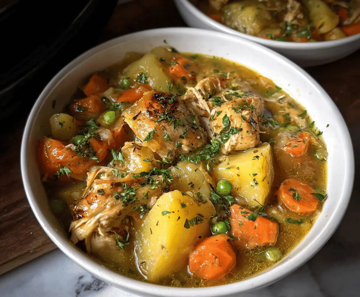 Easy Slow Cooker Chicken Stew Recipe