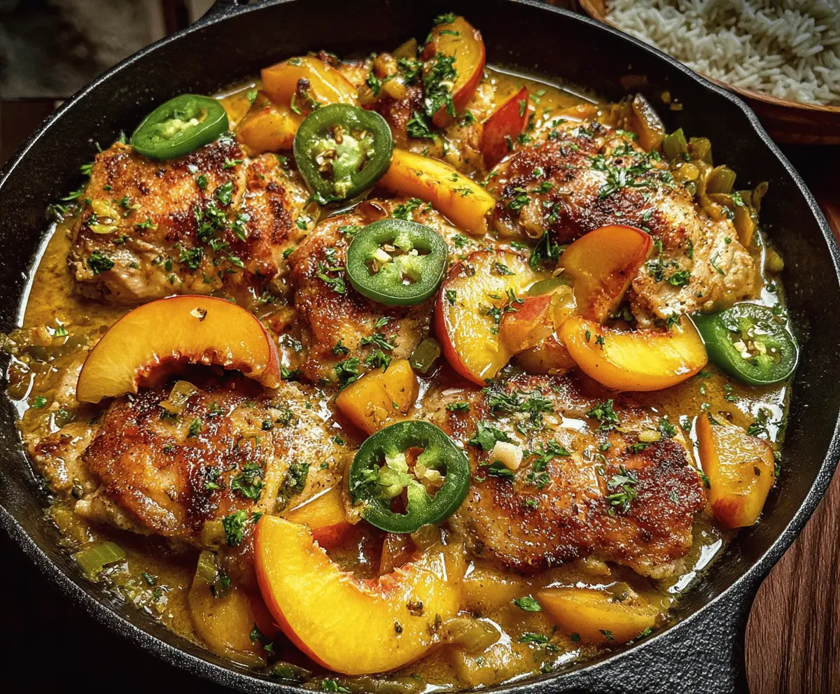 Spicy Jalapeno Peach Chicken Recipe