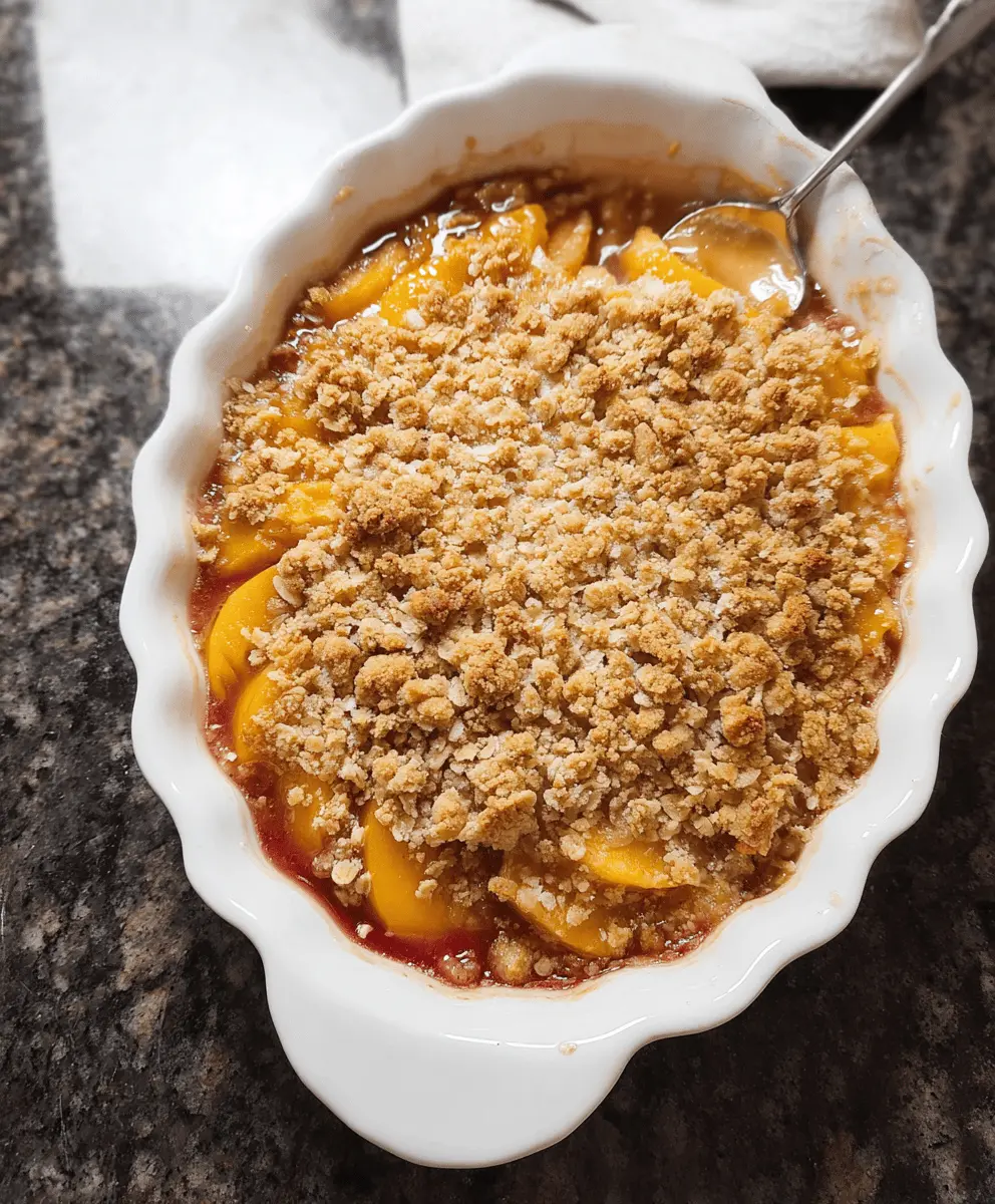 Easy Peach Crisp Recipe with Crunchy Topping