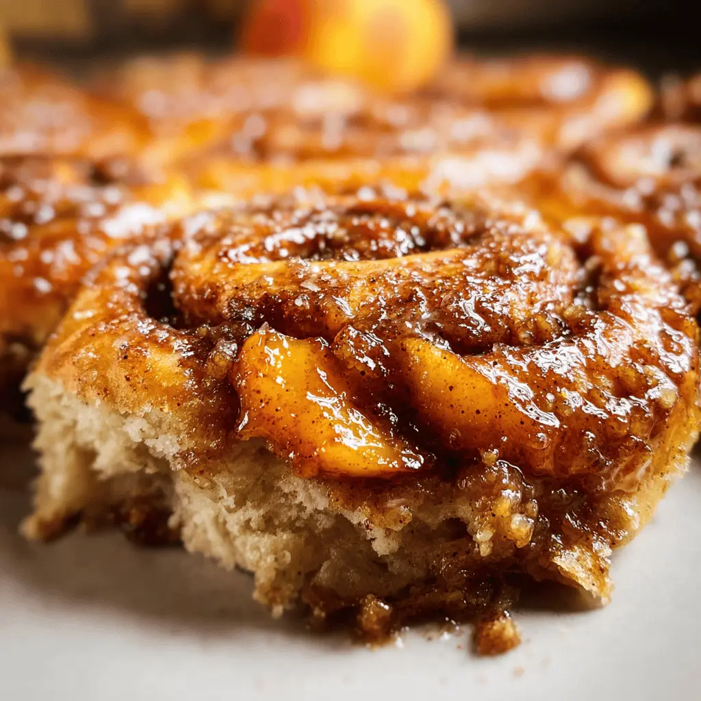 Peach Cobbler Cinnamon Rolls Recipe