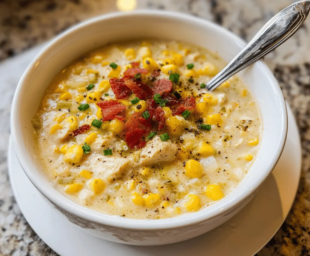 Easy Crockpot Chicken Corn Chowder Recipe