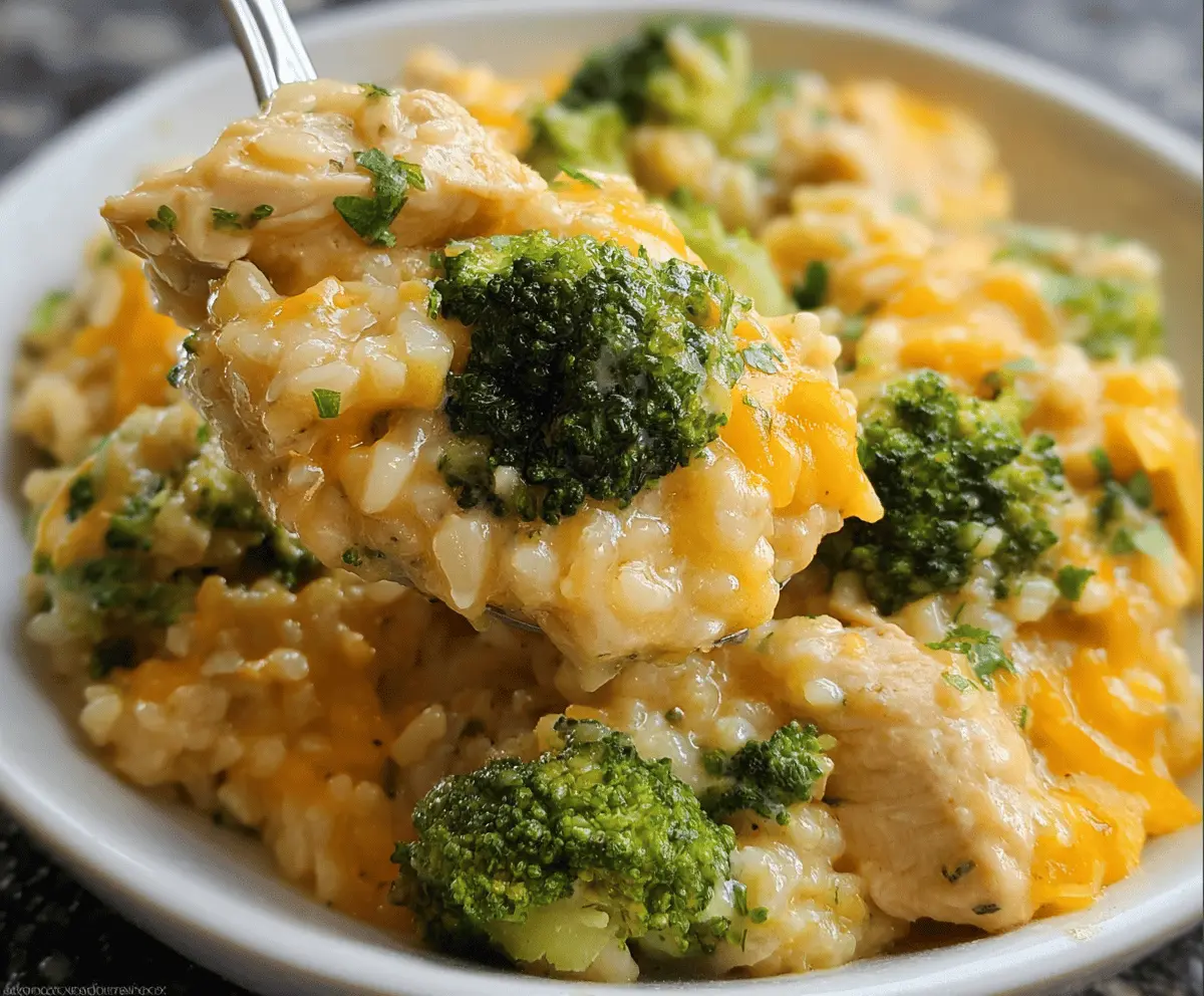 Easy Crockpot Cheesy Chicken Broccoli Rice