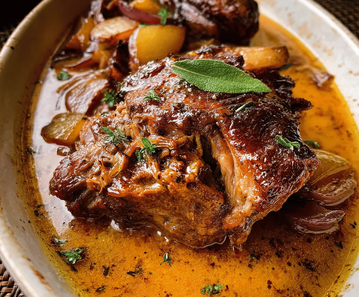 Tender Apple Cider Braised Pork Shoulder Recipe