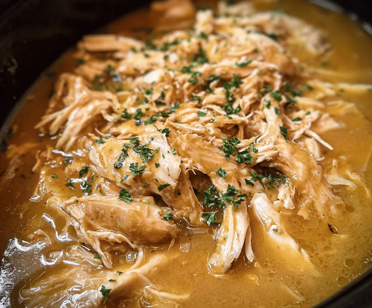 Easy Slow Cooker Chicken and Gravy Recipe