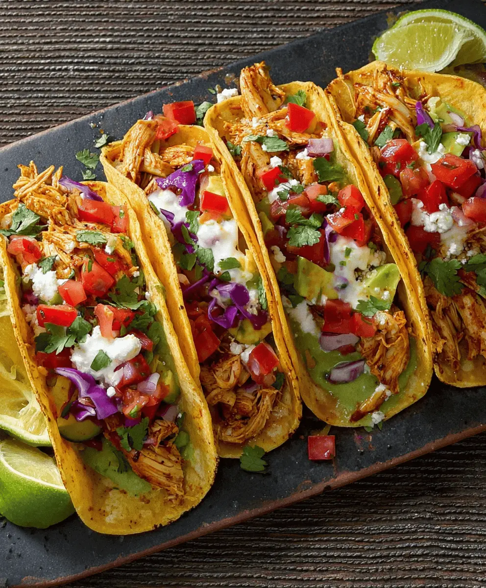 Easy Healthy Crockpot Chicken Tacos Recipe