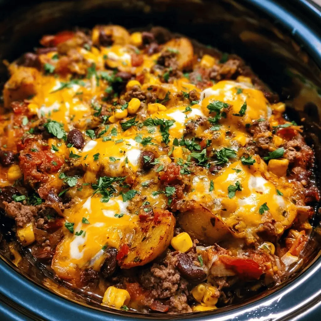 Easy Slow Cooker Cowboy Casserole Recipe