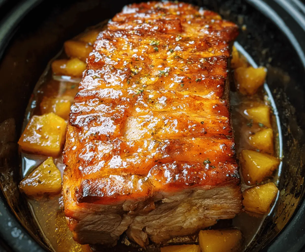 Easy Slow Cooker Pineapple Pork Loin Recipe