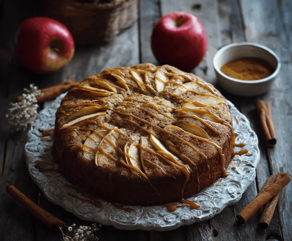 Delicious Chai Spice Apple Cake with a golden crust and aromatic spices.