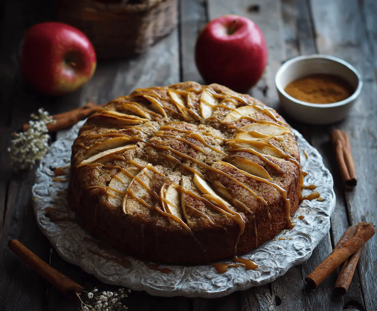 Delicious Chai Spice Apple Cake with a golden crust and aromatic spices.