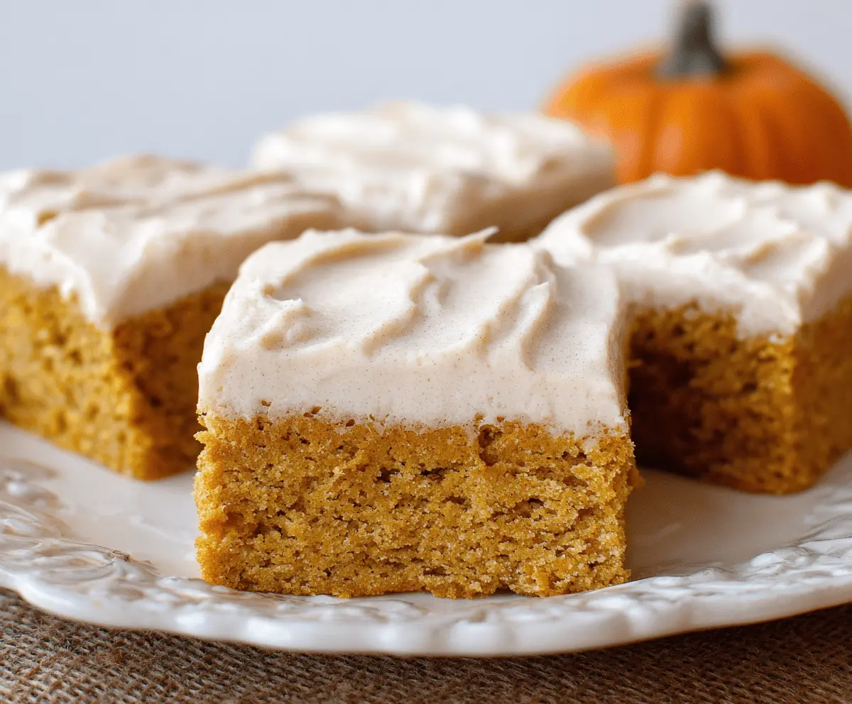 Pumpkin Bars with Brown Sugar Frosting
