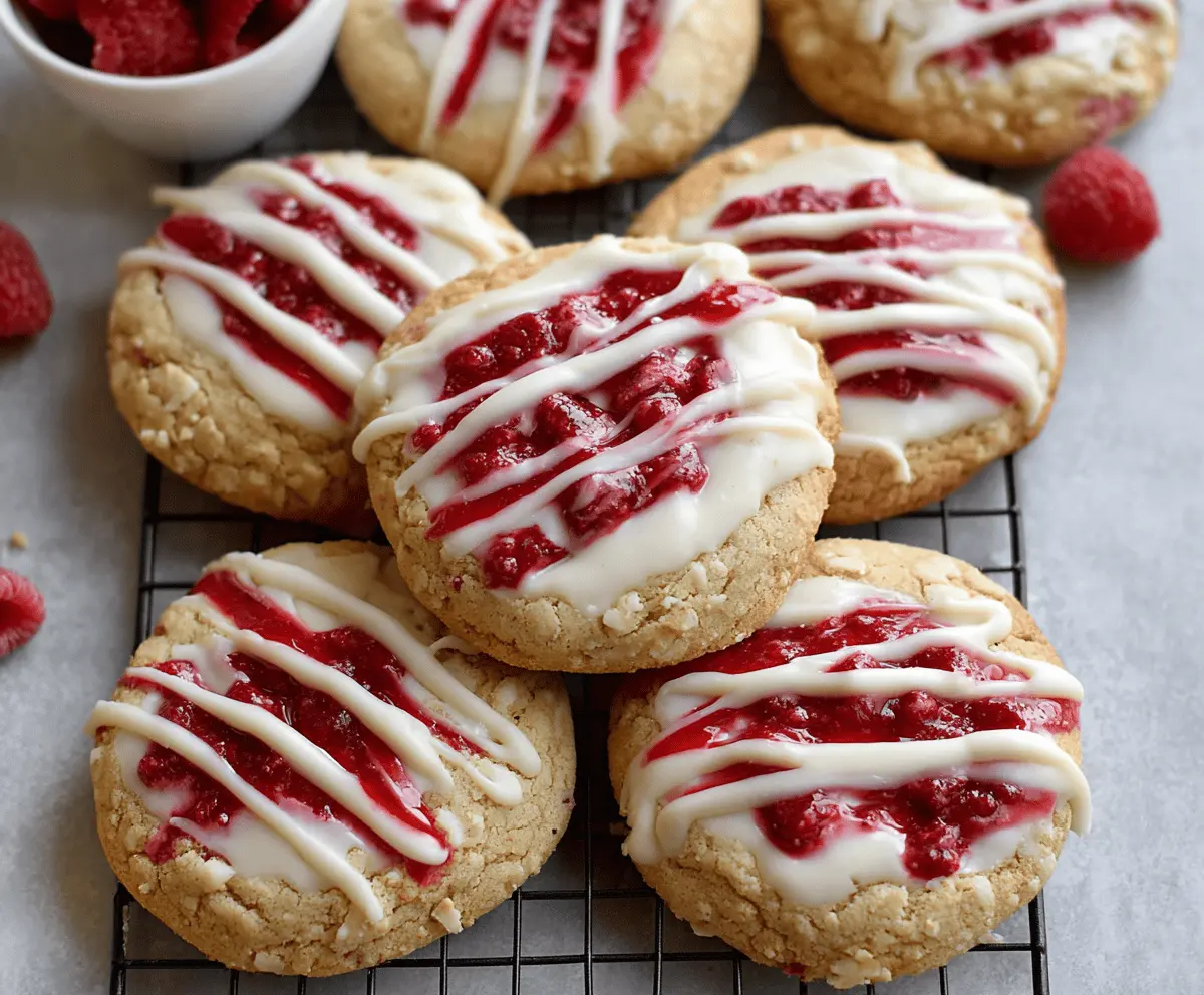 Crumbl Raspberry Cheesecake Cookies