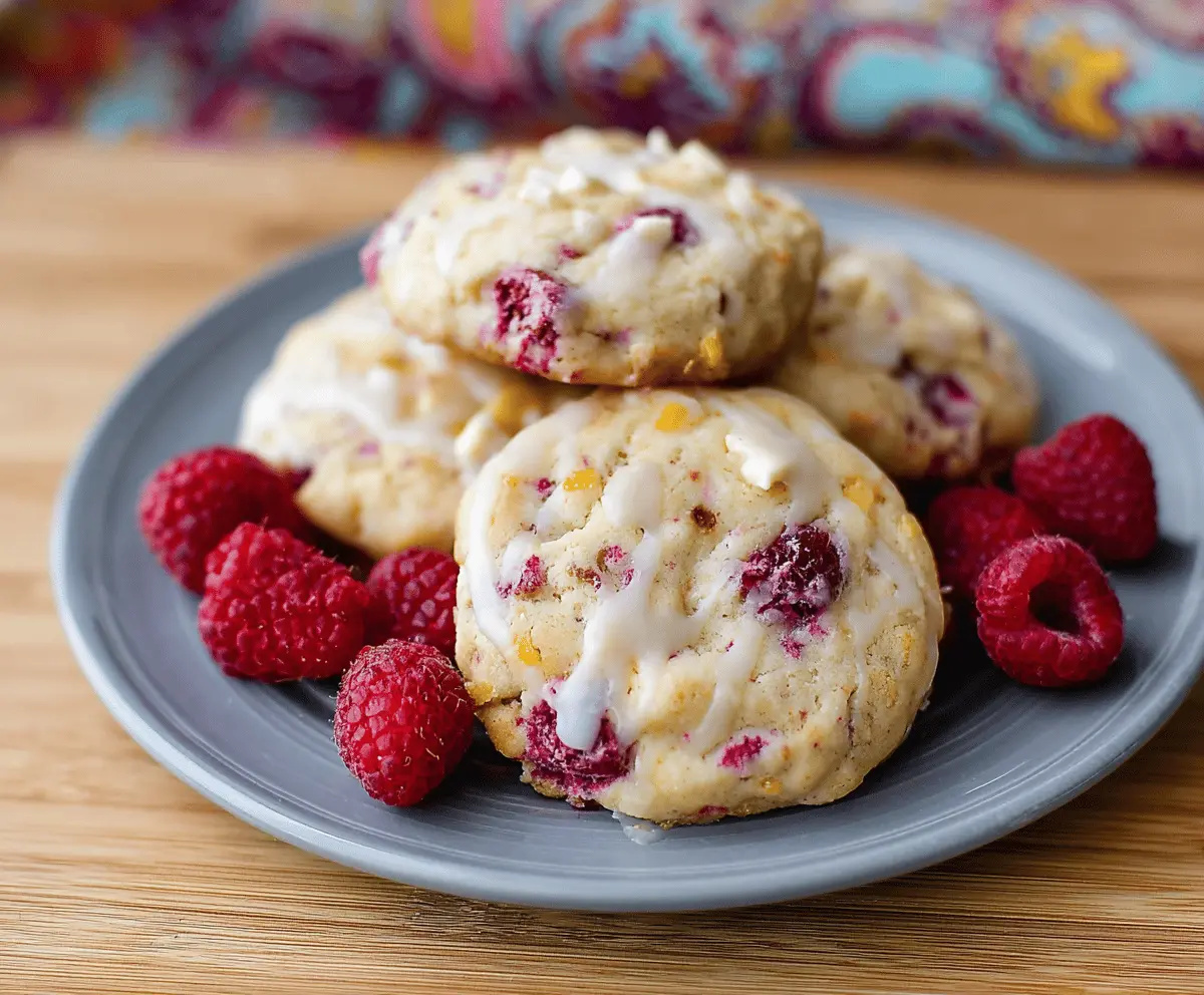 Greek Yogurt Raspberry Cookies