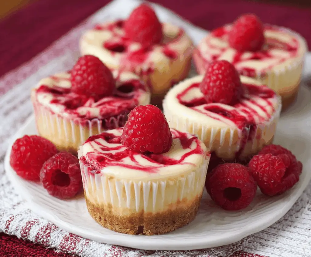 Delicious raspberry cheesecake cupcakes with creamy filling and fresh raspberries on top