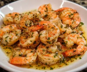 Delicious Red Lobster Shrimp Scampi dish featuring juicy shrimp in a flavorful garlic butter sauce served with pasta.