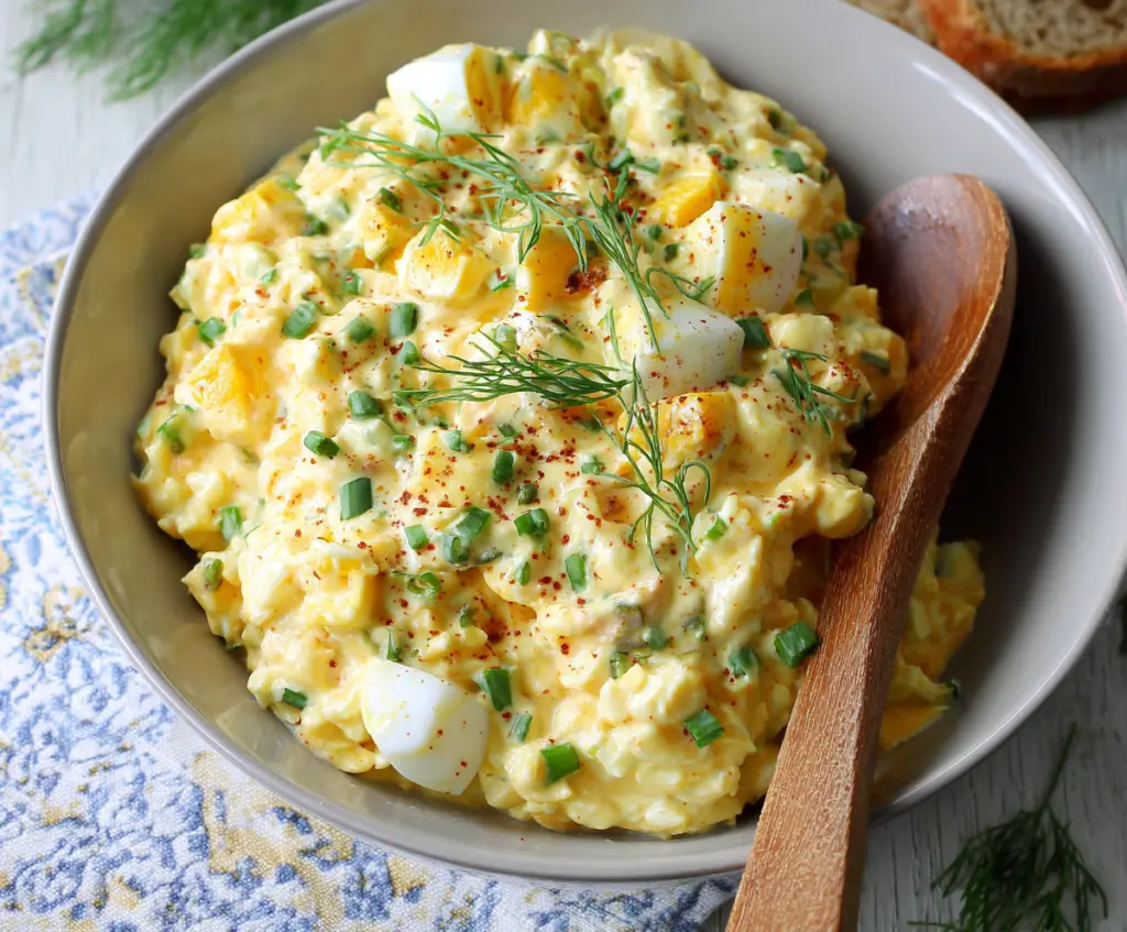 Healthy Bariatric Cottage Cheese Egg Salad served in a bowl, perfect for weight loss diets.