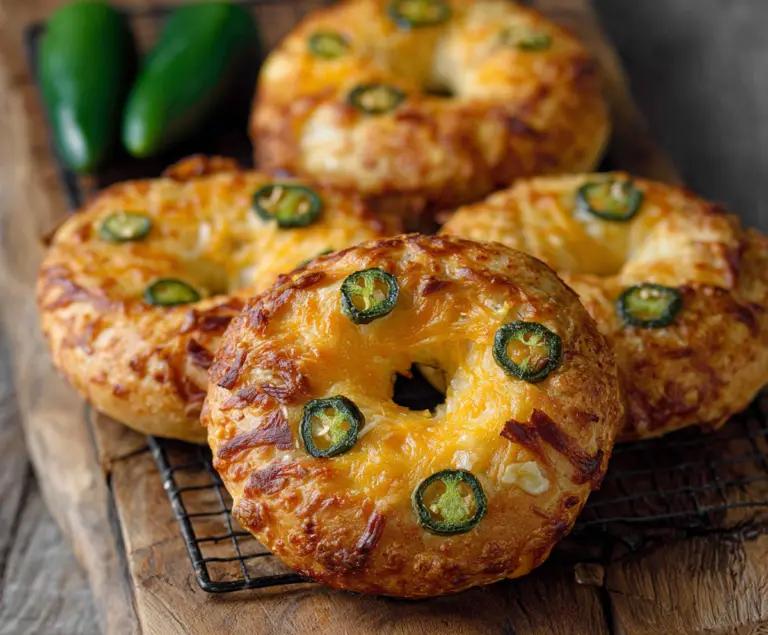 Spicy Jalapeño Cheddar Bagels