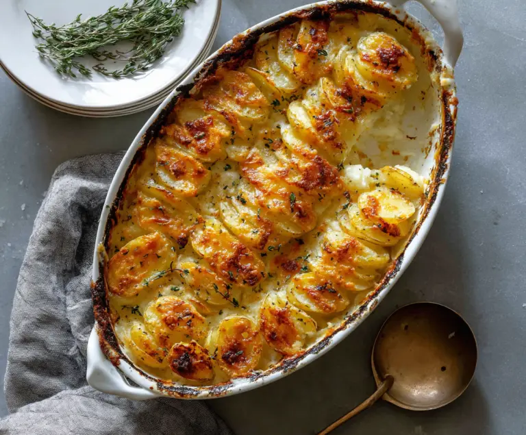 Cheesy Garlic Butter Potato Bake