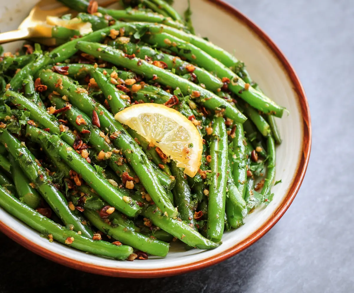 Delicious Dijon Green Beans recipe with fresh green beans and tangy Dijon mustard.