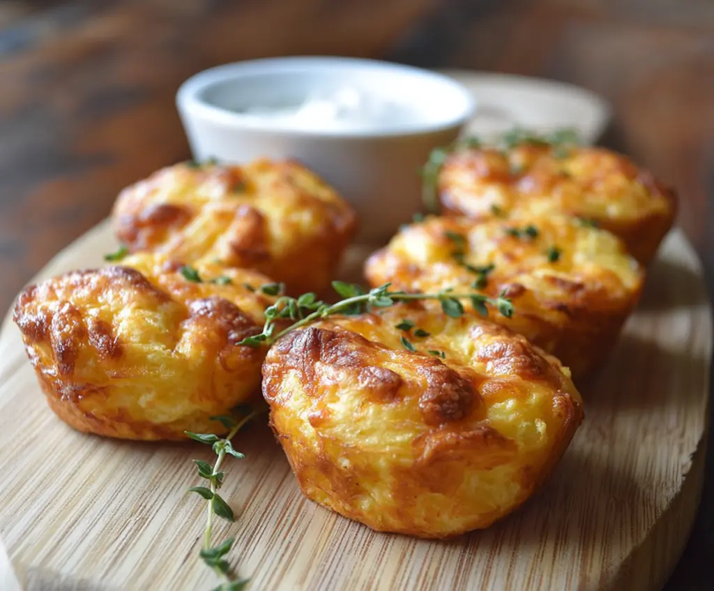 Delicious mashed potato cheese puffs served as a savory snack or appetizer.