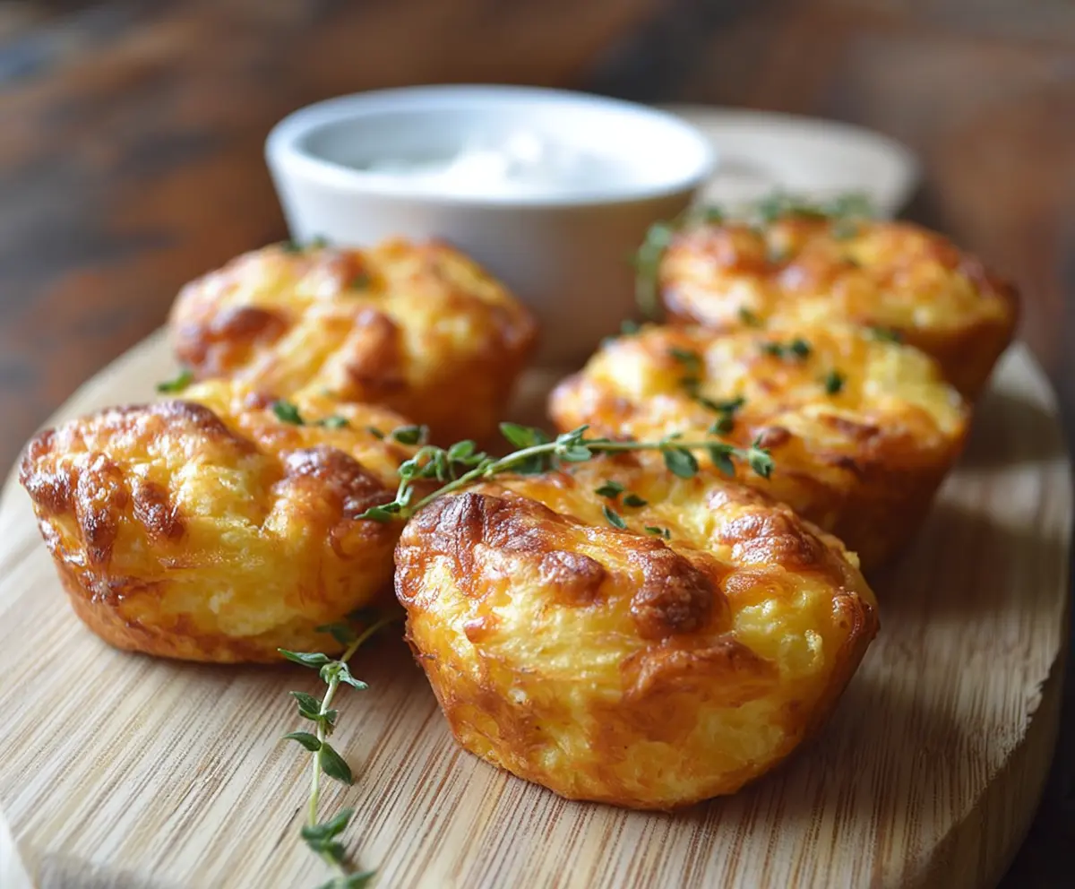 Delicious mashed potato cheese puffs served as a savory snack or appetizer.