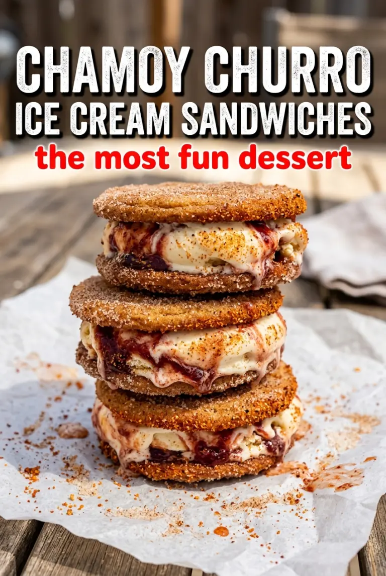 Chamoy Churro Ice Cream Sandwiches