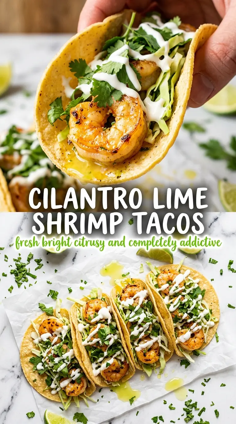 Cilantro Lime Shrimp Tacos fresh zesty shrimp