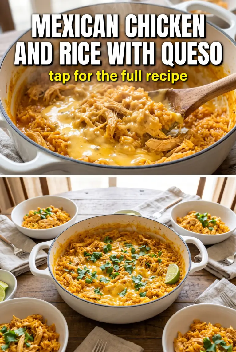 Mexican Chicken and Rice with Queso