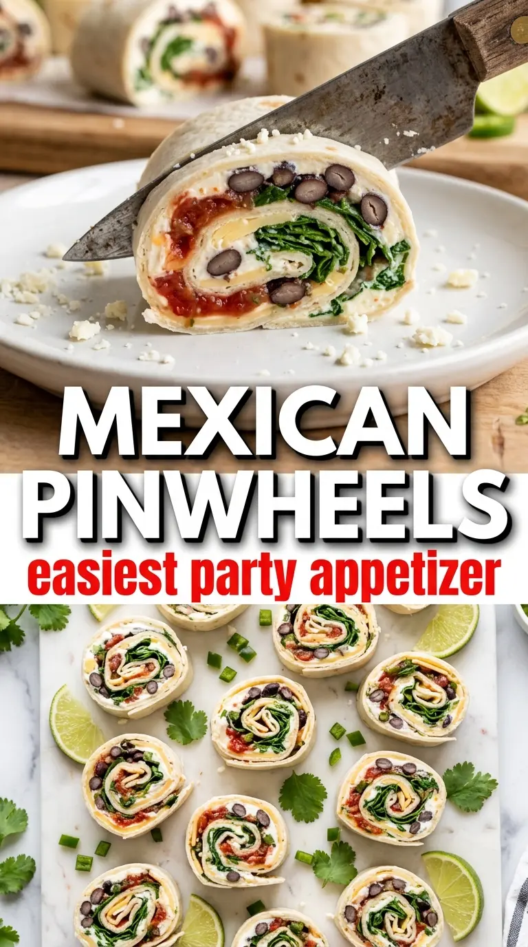 Mexican pinwheels colorful creamy layers