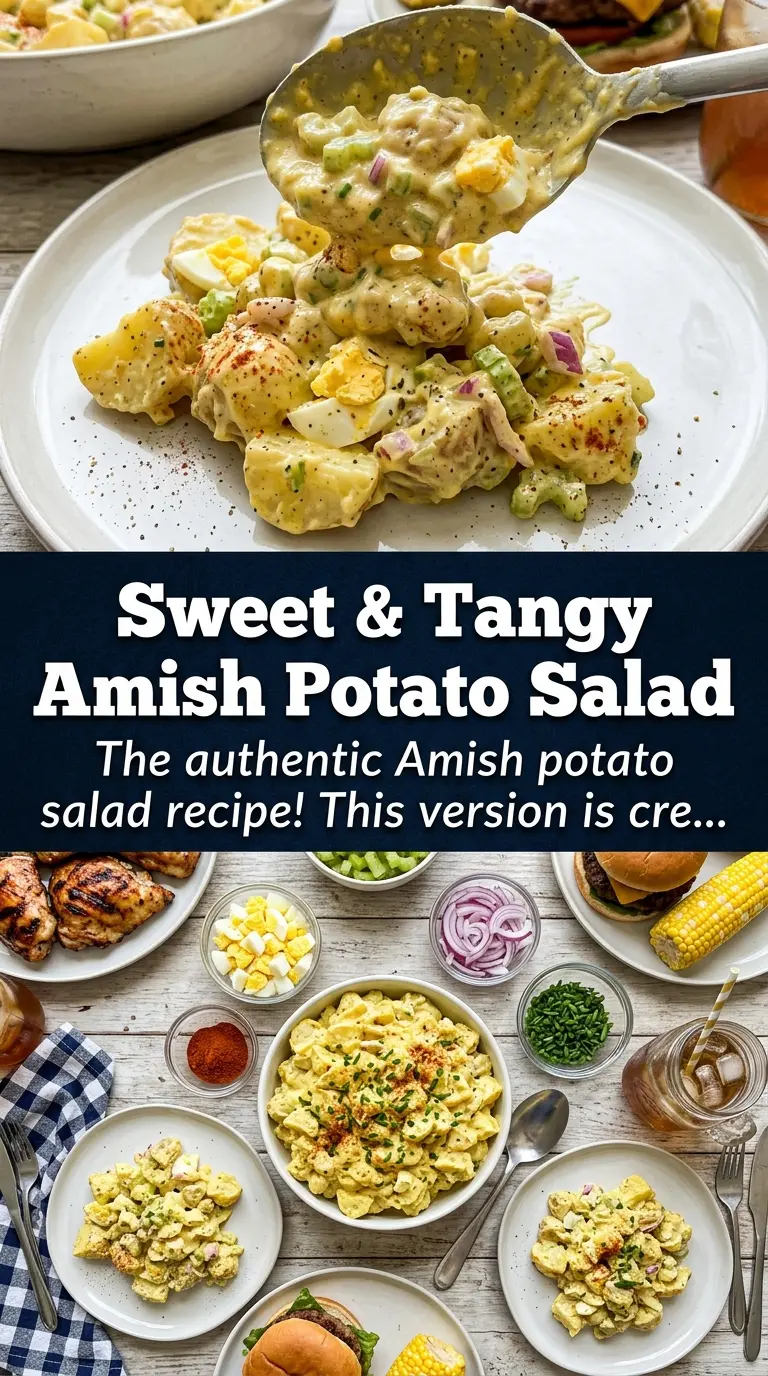 Amish potato salad creamy tangy egg-rich