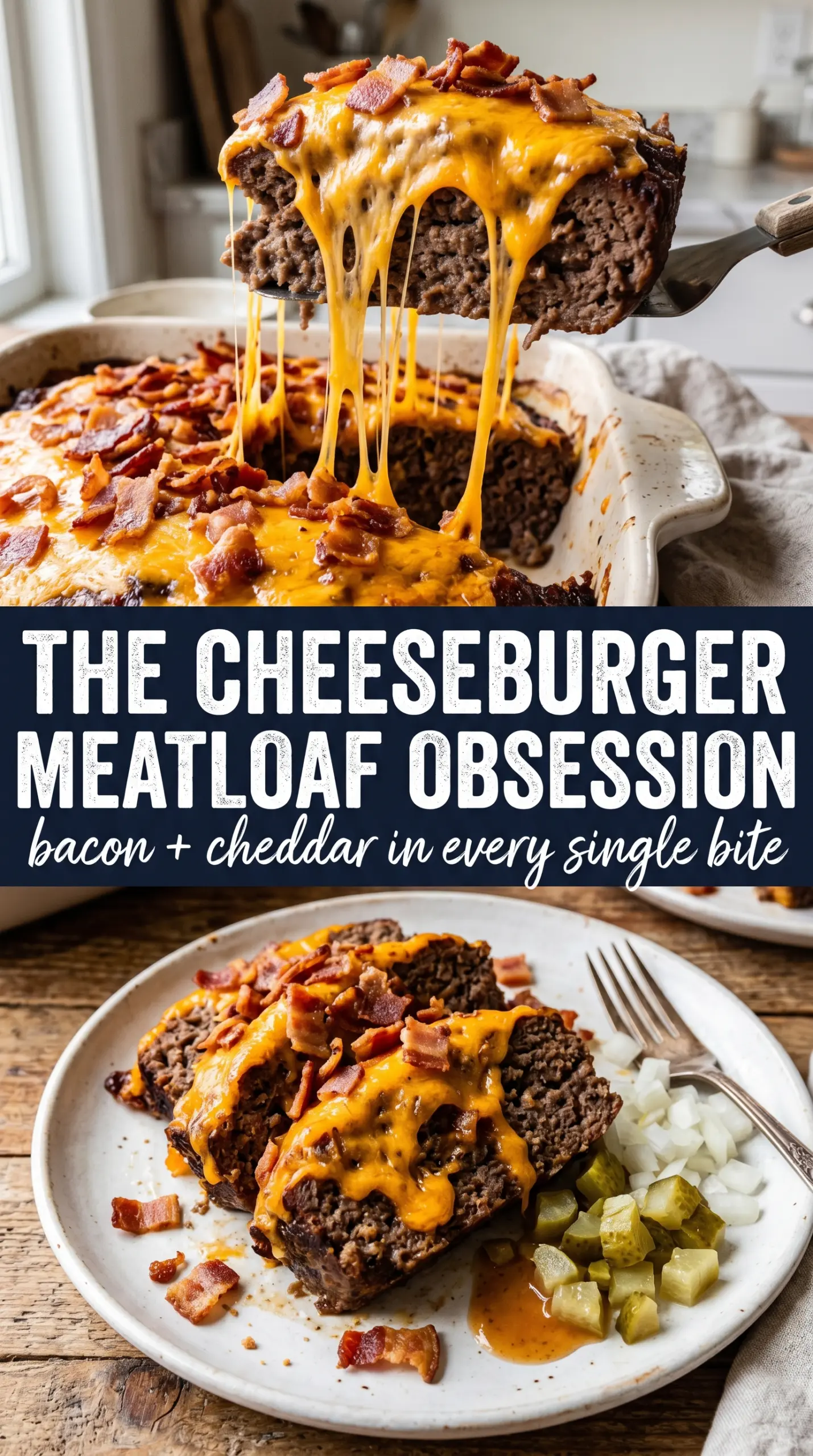 Bacon Cheeseburger Meatloaf cheesy bacon