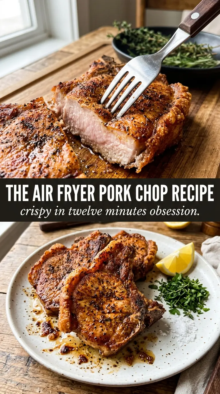 Best Ever Air Fryer Pork Chops crispy juicy golden