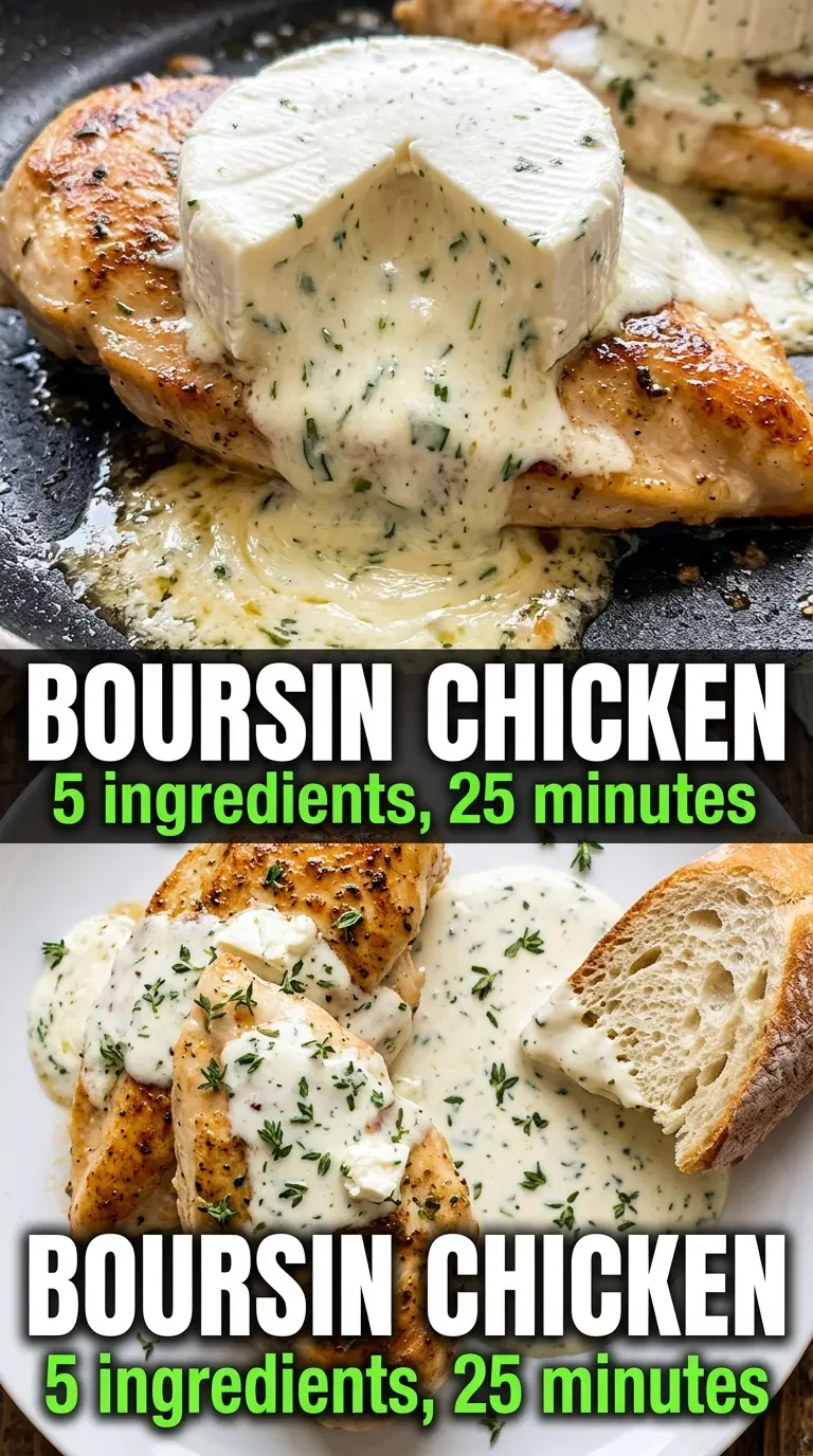 Boursin chicken creamy herb sauce
